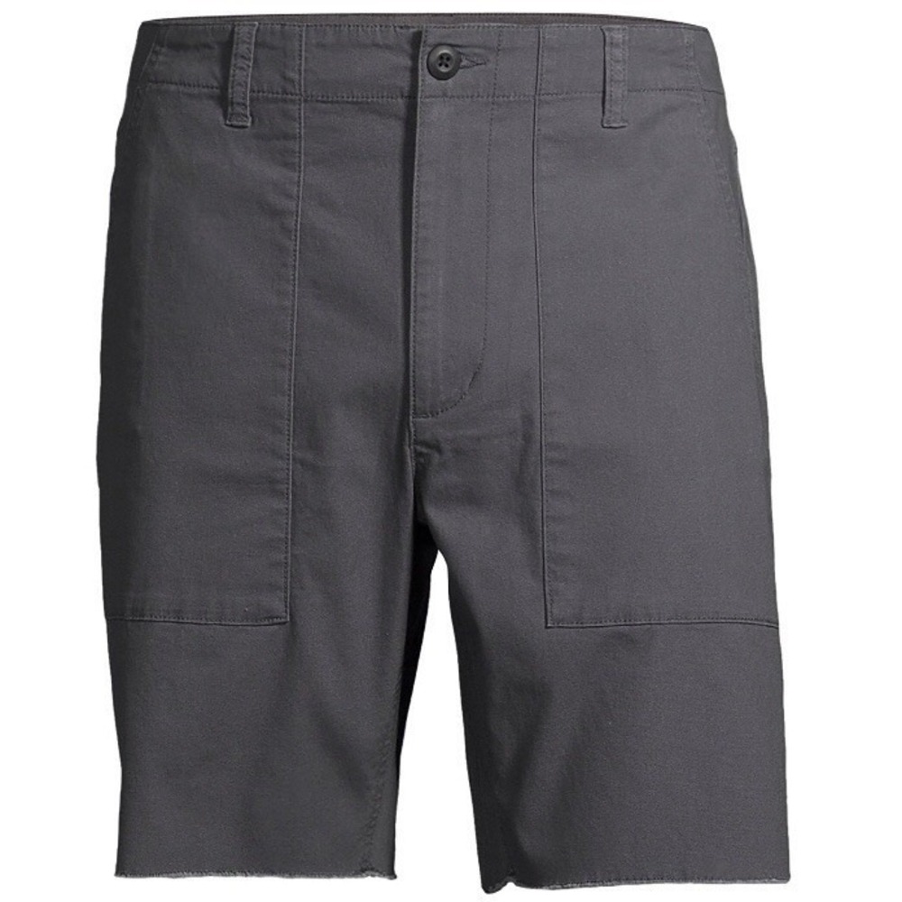 No Boundaries Mens Flat Front Shorts 46 New with Tags Charcoal Stretch Frayed